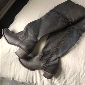 FREEBIRD Knee High Black Boot Carolina